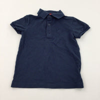 'MC' Motif Navy Polo Shirt - Boys 3-4 Years