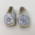Stars Sparkly Silver Shoes - Girls - Shoe Size 1
