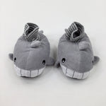 Sharks Grey Slippers - Boys - Shoe Size 6-7