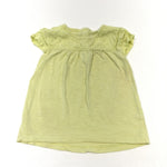 Yellow T-Shirt with Broderie Detail - Girls 9-12 Months