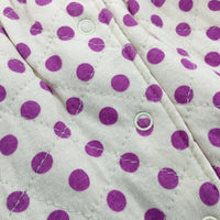 Purple & Cream Spotty/Striped Reversible Jersey Jacket - Girls 0-3 Months