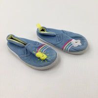 Sun & Clouds Blue Baby Shoes - Girls - Shoe Size 5