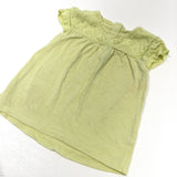 Yellow T-Shirt with Broderie Detail - Girls 9-12 Months