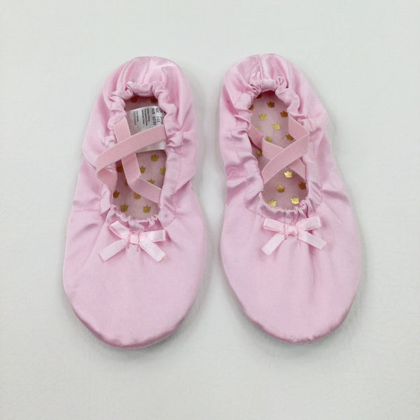 Pink Ballet-Style Soft Sole Pumps - Girls - Shoe Size 13-1