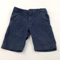 Navy Spotty Cotton Shorts with Adjustable Waistband - Boys 3-4 Years