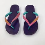 Purple Flip Flops - Girls - Shoe Size 11-12