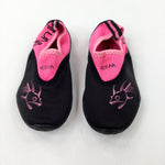 Fish Pink & Black Beach Shoes - Girls - Shoe Size 10
