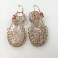 Glittery Clear Beach Shoes - Girls - Shoe Size 8