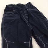 Navy Lightweight Cotton Trousers - Boys 3-6 Months