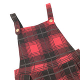 Red & Black Check Playsuit - Girls 6-7 Years