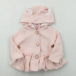 Bunny Pink Jersey Coat - Girls 0-3 Months