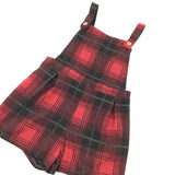 Red & Black Check Playsuit - Girls 6-7 Years