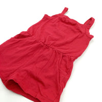 Red Jersey Playsuit - Girls 3-4 Years