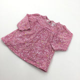 Flowers Dusky Pink Jersey Tunic Top - Girls 0-3 Months