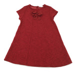 Bow Detail Red Dress - Girls 7 Years
