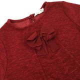 Bow Detail Red Dress - Girls 7 Years