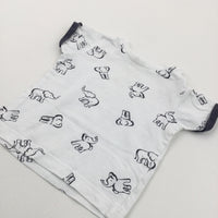 Elephants Black & White T-Shirt - Boys 3-6 Months