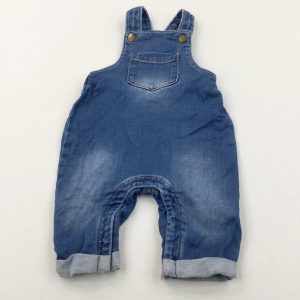 Mid Blue Denim Dungarees - Boys 3-6 Months