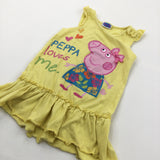 'Peppa Loves Me' Peppa Pig Yellow Jersey Dress - Girls 18-24 Months