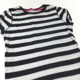 Black & White Striped T-Shirt - Girls 7-8 Years