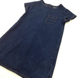 Dark Blue Denim Dress - Girls 6 Years