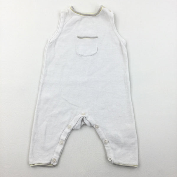 White Knitted Dungarees - Boys/Girls Newborn