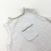 White Knitted Dungarees - Boys/Girls Newborn