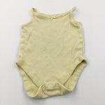 Spotty Yellow Sleeveless Bodysuit - Girls 3-6 Months