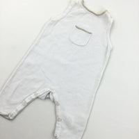 White Knitted Dungarees - Boys/Girls Newborn