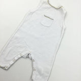 White Knitted Dungarees - Boys/Girls Newborn