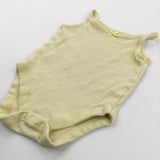 Spotty Yellow Sleeveless Bodysuit - Girls 3-6 Months