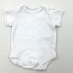 White Short Sleeve Bodysuit  - Boys/Girls Tiny Baby