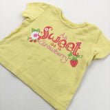 'Sweet As A Strawberry' Yellow T-Shirt - Girls 3-6 Months