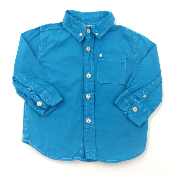 Blue Long Sleeve Shirt - Boys 9-12 Months