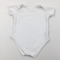 White Short Sleeve Bodysuit - Boys/Girls 9-12 Months