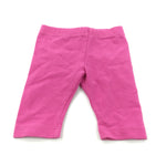 Bright Pink Cropped Leggings/Long Shorts - Girls 3-6 Months