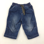 Blue Jeans with Elastic Waist - Boys 3-6 Months