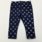 Minnie Mouse Denim Effect Jeggings - Girls 3-6 Months