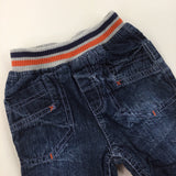 Lined Jeans with Elastic Waist - Boys 3-6 Months