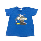 'Dig With Duggy At Diggerland' Blue T-Shirt - Boys 5-6 Years