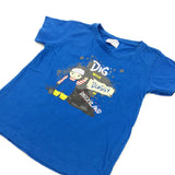 'Dig With Duggy At Diggerland' Blue T-Shirt - Boys 5-6 Years