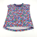 Strawberries & Flowers Blue T-Shirt - Girls 3-6m