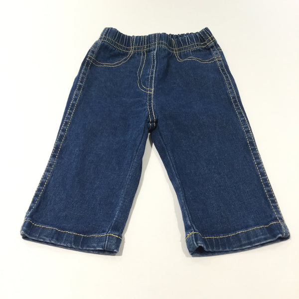 Dark Blue Denim Jeans - Boys 3-6 Months