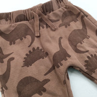 Dinosaurs Tan Jersey Trousers - Boys 9-12 Months