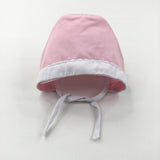 Pink & White Bonnet - Girls 9-12 Months