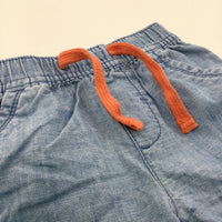'Surf Originals' Blue Denim Effect Cotton Shorts - Boys 9-12 Months