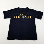 'Always Fearless' Glitter Gold & Black T-Shirt - Boys/Girls 8-9 Years