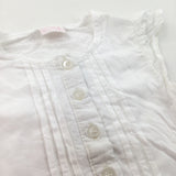 White Cotton Blouse - Girls 6 Years