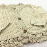 Pale Yellow Lightweight Knitted Cardigan - Girls 6-9 Months