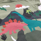 Dinosaurs & Volcanoes Olive Green T-Shirt - Boys 9-12 Months